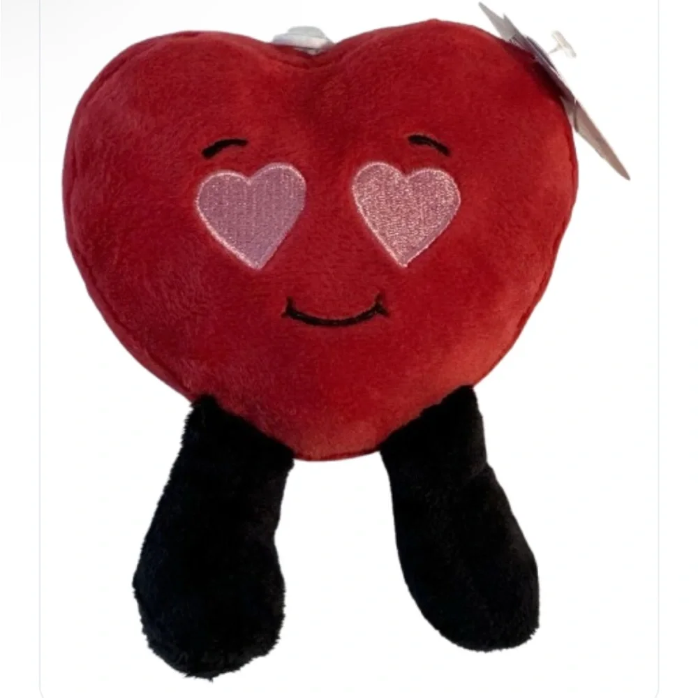 American Greetings Heart-Shaped Plush Pillow with Black Legs